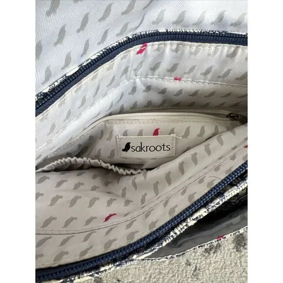 Sakroots Backpack Artist's Circle Blue Floral Embroidered Saddle Bag Purse - Picture 12 of 14